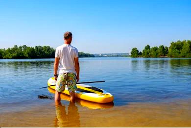 ### SUP-абордаж на плоской воде